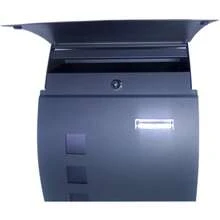 Curved Post Box Mail Box Letter Steel Extra Large Lockable Outdoor Wall Mounted - C - View 5