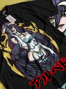 Albedo Overlord Tshirt, Anime Overlord Character, Demon Girl, Succubus, Ainz Ooal Gown, Momonga, Tomb Of Nazarick, Anime Streetw - 黑色 - 查看 5