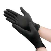 50/100pcs Disposable Black Household Nitrile Gloves, Waterproof, Waterproof, Super Elastic, Suitable For Car Repair, Beauty, Hairdressing, Tattooing, Barbecue, Food Preparation, Cleaning - One Size Fits All - View 2
