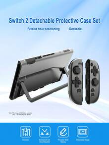 2pcs/Set Protective Case For Nintendo Switch 2 (2025) - 2pcs Detachable Controller Shells + 1pc Console Shell, Anti-Fall, Anti-Explosion, Anti-Scratch, Anti-Sweat, Enhance Gaming Experience - View 2