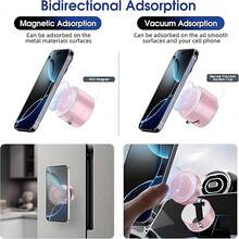 Adjustable Magnetic Car Phone Holder 1pc Magnetic Suction Cup Holder, Suction Cup Base + Magnetic Phone Mount, Foldable Magnetic Phone Holder, Suitable For Home And Car Interior Accessories Spring Easter Gift - Multicolor - View 6