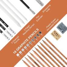 31PCS-Drawing Support Sketch, Outline, Shading, Smear, Highlight, Erase, Sharpen. Increase The Realism And Layering Of The Painting. Perfect For Beginners, Art Students, Teachers, Teens, Professional And Amateurs Artists. Deluxe - Bộ - Xem 4