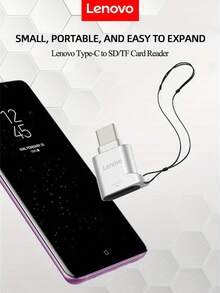 Lector de tarjeta micro SD Lenovo, Lector de tarjeta SD a USB C, Lector de tarjeta de memoria tipo C TF con adaptador USB C a USB, Lector de tarjeta OTG USB Mepsies para portátiles, MacBook, teléfonos Galaxy y talla grande - Ver 2