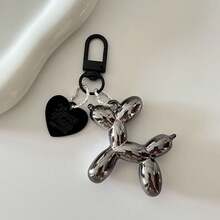 1. Fashionable Heart-Shaped French Bulldog Keychain, Delicate Matching Small Dog Bag Charm, Couple Accessory, Retro Charm, Triangle Spring Clasp Design, Suitable For Car Keys, Bag Decoration, Clothing Accessories, Holiday Or Women's Gift, Keychain Bag Accessory, Bag Charm - Multicolor - View 13
