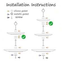 Set de 2 piezas/3 piezas Soporte de pastel de estilo europeo de varios niveles (incluye 1 accesorio), adecuado para uso diario, puede sostener aperitivos, frutas, ampliamente utilizado para fiestas de té, reuniones, decoración, apto para cupcakes, donas, frutas, cocina, regalo de Navidad - Multicolor - Ver 10