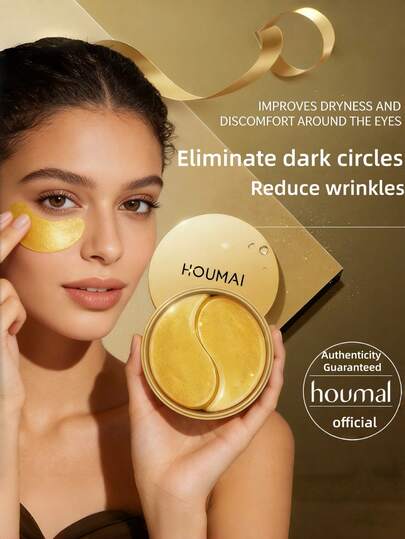 10/20/30 piezas Parches para ojos dorados de 7.5g/par con colágeno y algas marinas, hidratantes, mejoran el cuidado de los ojos