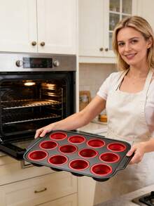 1件套可折叠硅胶蛋糕烘焙模具套装，烘焙工具，蛋糕托盘，吐司模具，隔热 - A - 查看 10