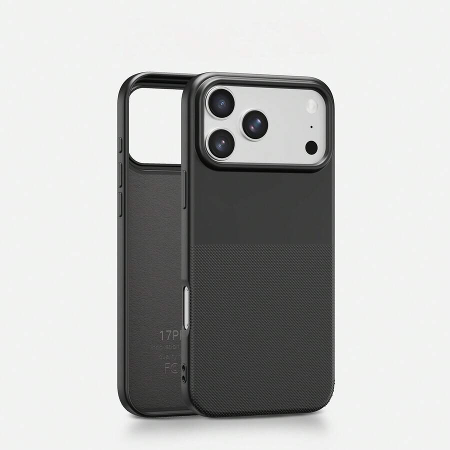 Minimalist Black Phone Case Compatible With IPhone 17 Pro Max/17 Pro/17/16 Pro Max/16 Pro/16/16 Plus/15/15 Pro Max/15 Pro/15 Plus/13/14 Pro Max/13 Pro/13 Pro Max/14 Pro/14 Pro Max/14 Plus, Soft Shell, Creative Design For Men And Women
