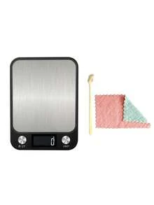 大型电子厨房秤，拥有宽大的秤面和清晰易懂的操作按钮。量程10公斤，测量精准，一键归零，单位快速转换。配备防滑硅胶垫，非常适合烘焙和烹饪。电池供电（不含电池）。 - 廚房秤 - 查看 12