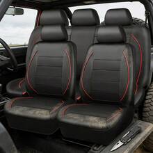 9pcs/4pcs Set Universal Leather Car Seat Covers With Airbag Compatibility, Zipper Design And Openings, Suitable For SUV And Truck - Style a - View 16