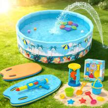 Foldable Non-Inflatable Outdoor Swimming Pool, Convenient For Storage, Easy To Set Up Outdoor Pool For Summer, Suitable For Water Parties, Backyard/Garden/Lawn Summer Leisure Activities - A - View 1