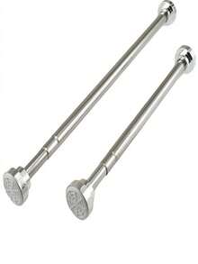 Thanh thép không gỉ dạng ống lồng, có thể điều chỉnh độ dài, dùng cho thanh treo rèm cửa, thanh treo rèm tắm và giá phơi quần áo ban công. - S - Xem 2