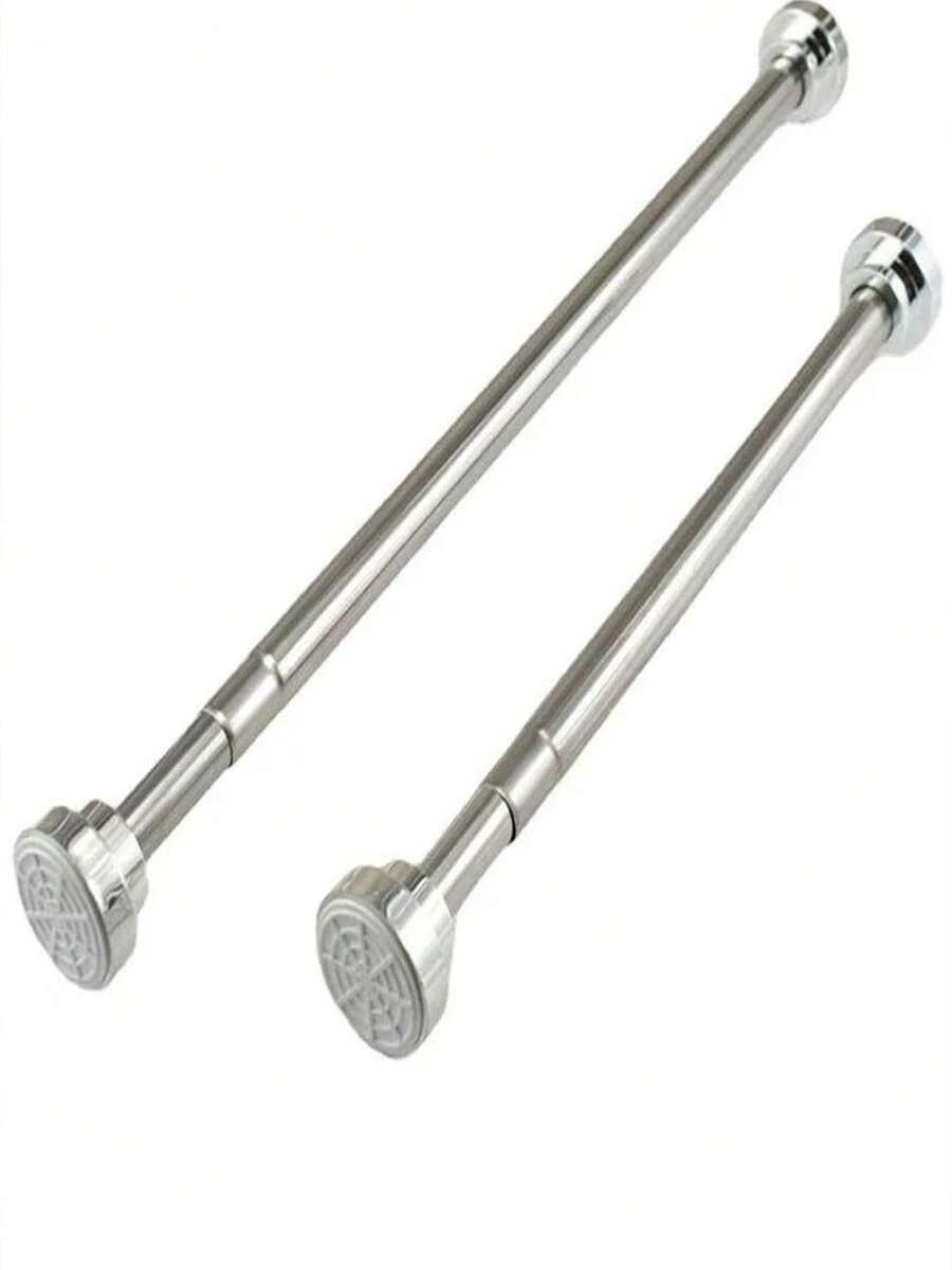 Thanh thép không gỉ dạng ống lồng, có thể điều chỉnh độ dài, dùng cho thanh treo rèm cửa, thanh treo rèm tắm và giá phơi quần áo ban công.