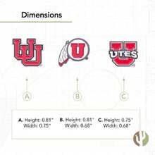 University Of Utah Lapel Pins UT Utes Logo Enamel Made Of Metal,43206761 - Xám - Xem 2