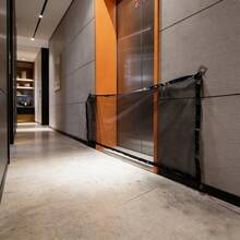 No-Drill Pet Stair Barrier Net, Retractable Home Isolation Net, Prevent Pets From Entering Bedroom - Black - View 8