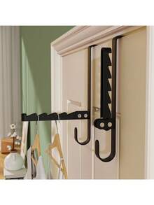 1pc Fashionable Metal Over-The-Door Hook, 90° Foldable Multi-Functional Door Hanger, Clothing Storage, Easy Installation Hidden Storage, Versatile Wall Hook | Minimalist Design | Foldable Compact Design, Garment Hanger - View 13