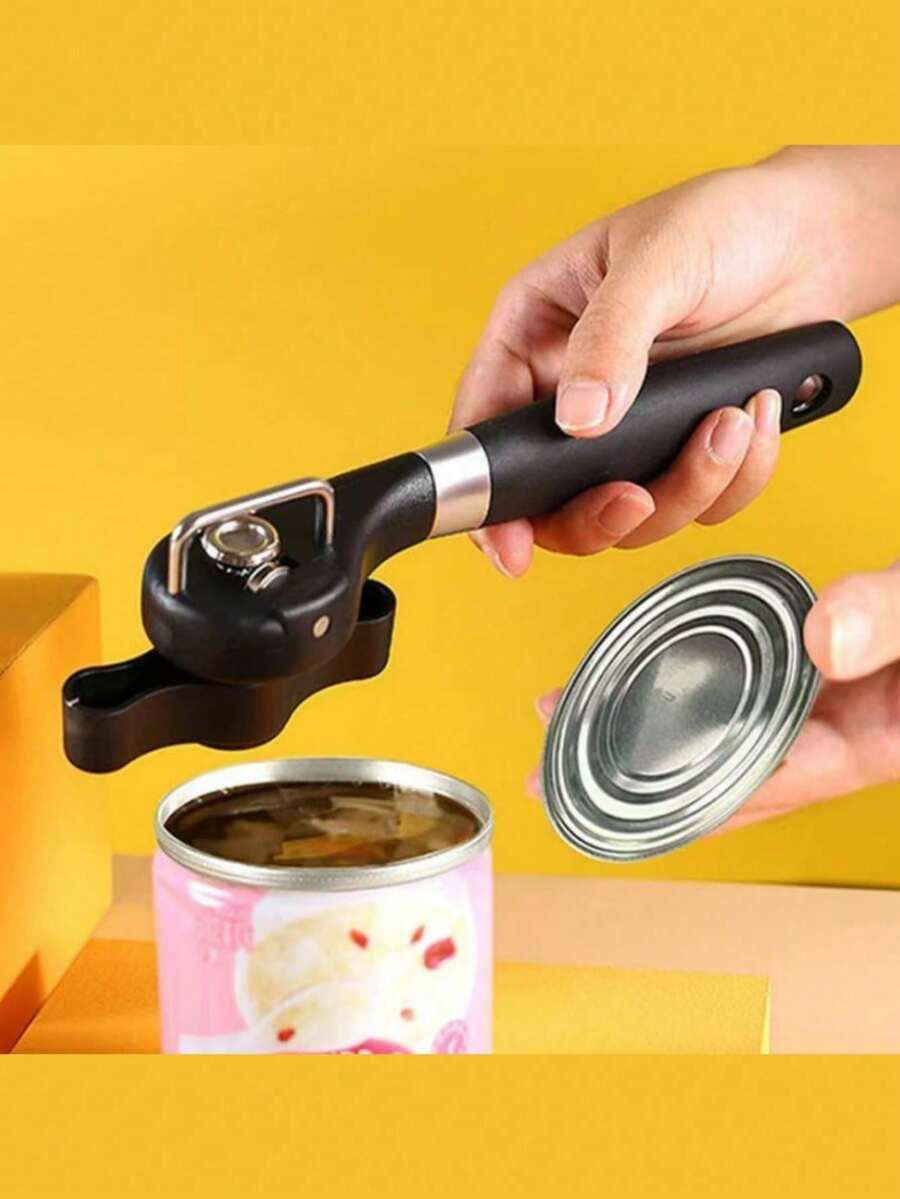 手动平滑边缘开罐器,符合人体工程学的手持式开罐器,无锋利边缘,柔软握柄和易旋转旋钮,适用于家庭和餐厅厨房 - 查看 1