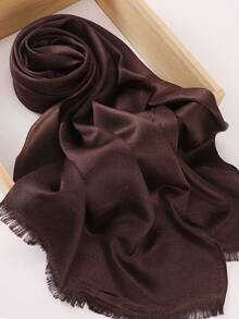 Fashionable Spring/Summer New Modest Hijab Satin Gold Thread Scarf Shawl Muslim Headscarf - Multicolor - View 14