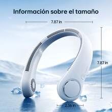 JISULIFE - Ventilador de cuello portátil, manos libres, sin hoja, 5 velocidades, 4000 mAh, funciona con pilas, giratorio, recargable, regalo para mujeres y hombres - Estilo de cuello - Ver 2