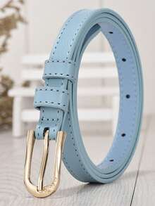 Thắt lưng mỏng cho nữ, thắt lưng da nhỏ, phụ kiện đa năng cho váy, quần, thiết kế kiểu Hàn Quốc. - A - Xem 17