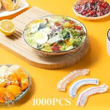 100/300/500 Sheet Pack Of Transparent PE Elastic Food Wrap - Stretchable Plate Cover, Disposable Multi-Purpose Flyproof Protective Film, Suitable For Plates, Bowls And Containers - Hygienic Kitchen Food Wrap - Multicolor - View 2