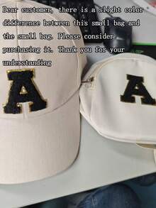 Bộ mũ lưỡi trai và túi đeo ngực chữ cái A-Z cho trẻ em 3-12 tuổi, mũ và túi có thể điều chỉnh, phù hợp cho trường học và du lịch. - Màu be - Xem 5