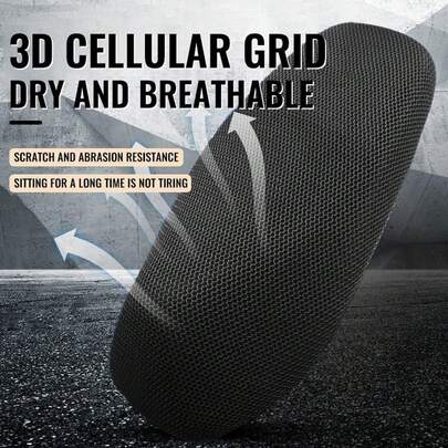 1pc Electric Bike Seat Cover, Motorcycle Seat Cushion Mesh Cover, Waterproof And Sunscreen Seat Cover, Universal Insulation And Breathable Electric Bike Seat Cushion Cover