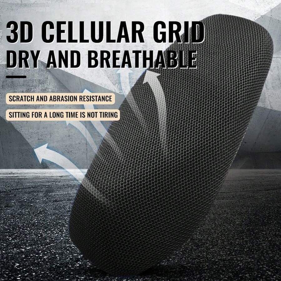 1pc Electric Bike Seat Cover, Motorcycle Seat Cushion Mesh Cover, Waterproof And Sunscreen Seat Cover, Universal Insulation And Breathable Electric Bike Seat Cushion Cover