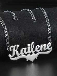 A Custom New Name Love Necklace Stainless Steel Jewelry - Multicolor - View 10