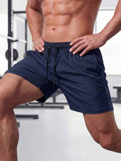 New Men's Running Shorts, Lightweight Solid Color Sports Shorts, Men's Casual Basketball Shorts, Suitable For Spring/Summer Daily Fitness, Jogging, Wear