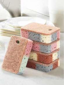 新款双面海绵擦，方形加厚百洁布，厨房清洁海绵块，高密度洗碗布，加厚清洁除油魔力擦 - A - 查看 2