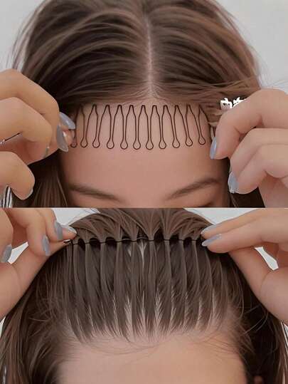 1 Set di Fermagli per Capelli con Frangia Ondulata, Eleganti Strumenti per Acconciature in Lega Cava Ovale, Adatti per Domare i Capelli Ribelli - Colore Solido, Per Età 14+, Include Spazzola, Pettine, Spazzola per Bordi, Pettine, Pettine, Pettine, Spazzola Districante, Spazzola a Sfera, Mini Spazzola per Capelli, Set di Spazzole per Capelli Fascia Accessori per Capelli Beauty casa