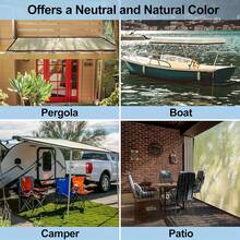 Ideal para proteger del sol en patios y terrazas, esta malla de sombra de alta densidad cuenta con prácticas hebillas de latón. Protege plantas y espacios exteriores del sol, es transpirable, duradera y fácil de mantener. Entrega local rápida en México e incluye un kit de cuerdas para instalación profesional. - Amarillo - Ver 5