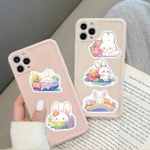 50 Easter Egg Bunny Vinyl Stickers |, Homemade, Cartoon Theme, Glossy, Suitable For Scrapbooks, Diaries, Laptops, Fenders, Scooters, Water Bottles, Computers, Mobile Phones, Hard Hats, Cars - A - 查看 8