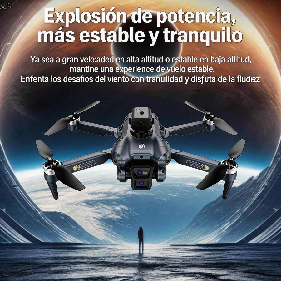Drone With Camera For Adults, Equipped With A 4K Camera, With A Foldable Three-Axis Gimbal, Extended Flight Time, Remote Control With High-Definition Screen, Automatic Return To Home Function And Beginner Mode, With - View 1
