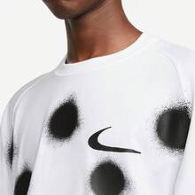 Nike X OFF-WHITE SS21 Short-Sleeve Top Graffiti Logo Print Knit Sports Short-Sleeve T-Shirt Men's White - White Black - View 3