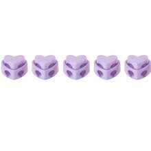 5Pcs/Set Colorful Knitting Needle Stoppers Heart-Shaped Double Hole Needle Tip Protector DIY Knitting Accessories - As Picture - View 13