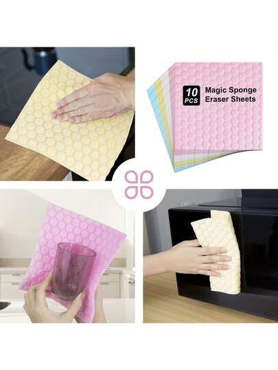 Sponge Cloth, Kitchen Supplies, Household Cleaning, Dish Washing Sponge Blocks, Car Washing, Shoe Polishing, Magic Sponge