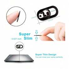 3pcs Webcam Cover Slide - Cute Panda Webcam Cover Suitable For Laptop, Tablet, Computer, Smartphone, Protect Your Privacy And Security, Strong Adhesive - Multicolor - View 4