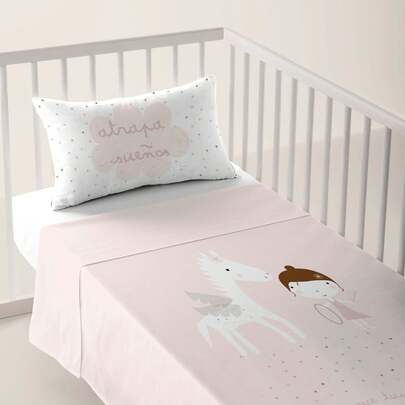 Naturals HACIENDO EL INDIO - Completo Lenzuola Culla Stampato - ✅ Consegna 2-5 giorni ✅ - 100% Cotone - Extra Morbido - 100x130/120x180 cm - 6 Modelli Disponibili - Prodotto in Spagna