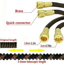 1 Set Of 25-150ft Extendable Water Pipes With High-Pressure Spray Gun - Perfect For Garden And Car Care - A - View 3
