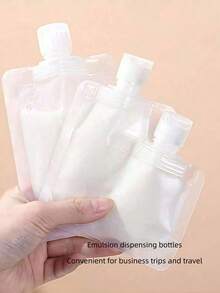30ml/50ml/100ml 3pcs/5pcs Portable Liquid Cosmetic Packaging Bags, Refillable Shampoo Squeeze Pouch, Reusable Travel Bottles - Multicolor - View 10