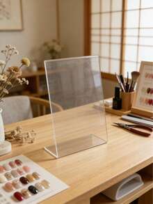 1個長方形透明壓克力美甲展示板，假指甲樣品展示架，美甲沙龍拍照道具展示背景裝飾 - 彩色 - 查看 3