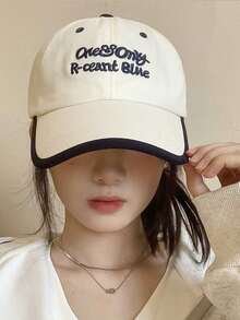 1pc Unisex Baseball Cap, Casual Embroidered Letter Design, Outdoor Sun Protection Hat - Multicolor - View 11