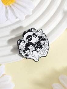 1 Ghim cài áo men sứ phong cách anime cổ điển - Bộ sưu tập tác phẩm của Rumiko Takahashi, Huy hiệu Ranma 1/2 Panda & các nhân vật, Ghim cài áo hoạt hình dành cho người hâm mộ. - Nhiều màu - Xem 5