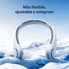 JISULIFE - Ventilador de cuello portátil, manos libres, sin hoja, 5 velocidades, 4000 mAh, funciona con pilas, giratorio, recargable, regalo para mujeres y hombres - Estilo de cuello - Ver 4