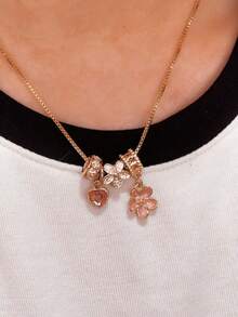 1. Dây chuyền thép không gỉ thanh lịch và quyến rũ, phụ kiện dây chuyền hoa hồng màu hồng, dây chuyền hoa hồng vàng, dây chuyền trái tim đính đá hồng, dây chuyền hạt lớn đính kim cương vàng, dây chuyền hộp vàng, trang sức cao cấp, quà tặng Ngày của Mẹ, quà tặng tốt nghiệp mùa hè, quà tặng ngày lễ, dây chuyền mạ vàng, dây chuyền hoa hồng, quà tặng cho bạn gái, quà tặng Eid Al-Fitr, đồ dùng đi biển - Vàng - Xem 7