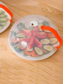 [Nắp đậy thức ăn chống bắn tóe] 1 nắp đậy thức ăn chống bắn tóe dùng trong lò vi sóng, có lỗ thoát hơi và tay cầm, dễ cầm nắm, phù hợp với lò vi sóng và đồ dùng nhà bếp. - Nhiều màu - Xem 2