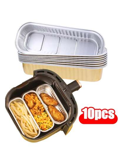 10/20pcs Bread Baking Pans, Bread Boxes, Grill Pans, Aluminum Foil Air Fryer Baking Trays, Tin Foil Pans, Air Fryer Accessories, Aluminum Foil Baking Trays, Rectangular Tin Cups, Reusable Air Fryer Liners, Tin Foil Pans, Pudding & Cake Molds, Baking Tools, Baking Trays, Baked Durian Cheese Corn Baked Sweet Potato Tin Foil Boxes