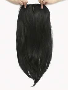 18 Inch Women's Hair Topper For Thinning Hair, 6.5X6.5 Inch Natural Black Straight Hair Piece To Add Volume - Black - View 4